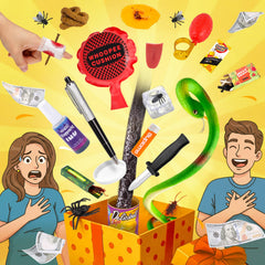 LovesTown Prank Kit contents show diverse props for shared laughter and family fun