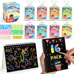 LovesTown rainbow scratch art books reveal bright colors for creative play.