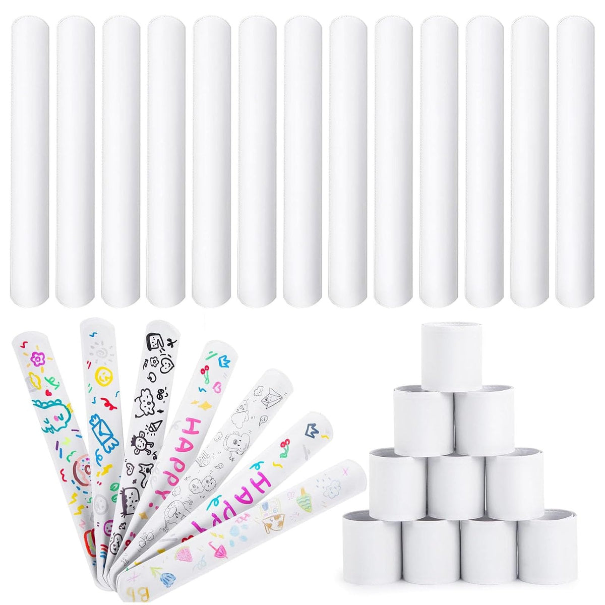 LovesTown white slap bracelet for DIY crafts and classroom rewards