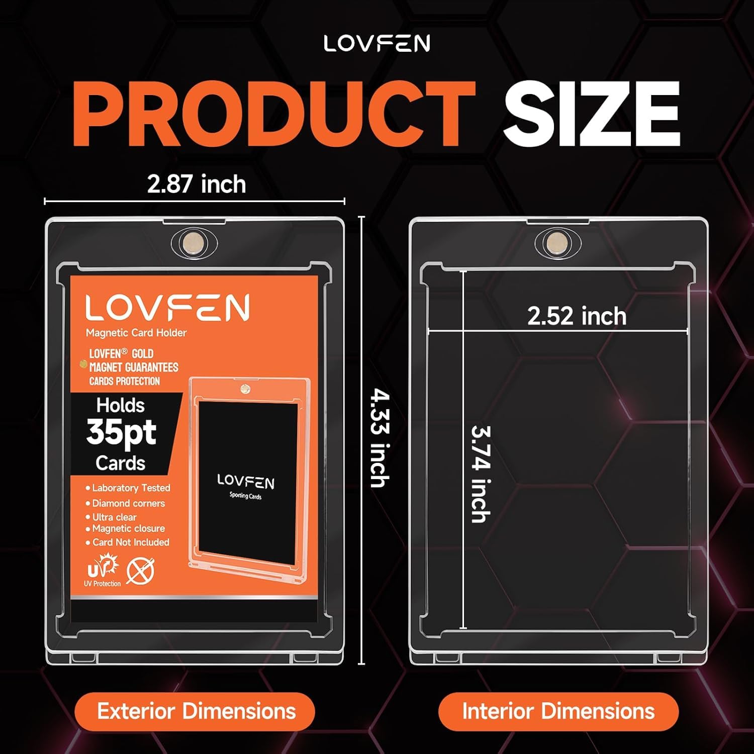 Lovfen two-piece magnetic closure keeps cards sealed and accessible.