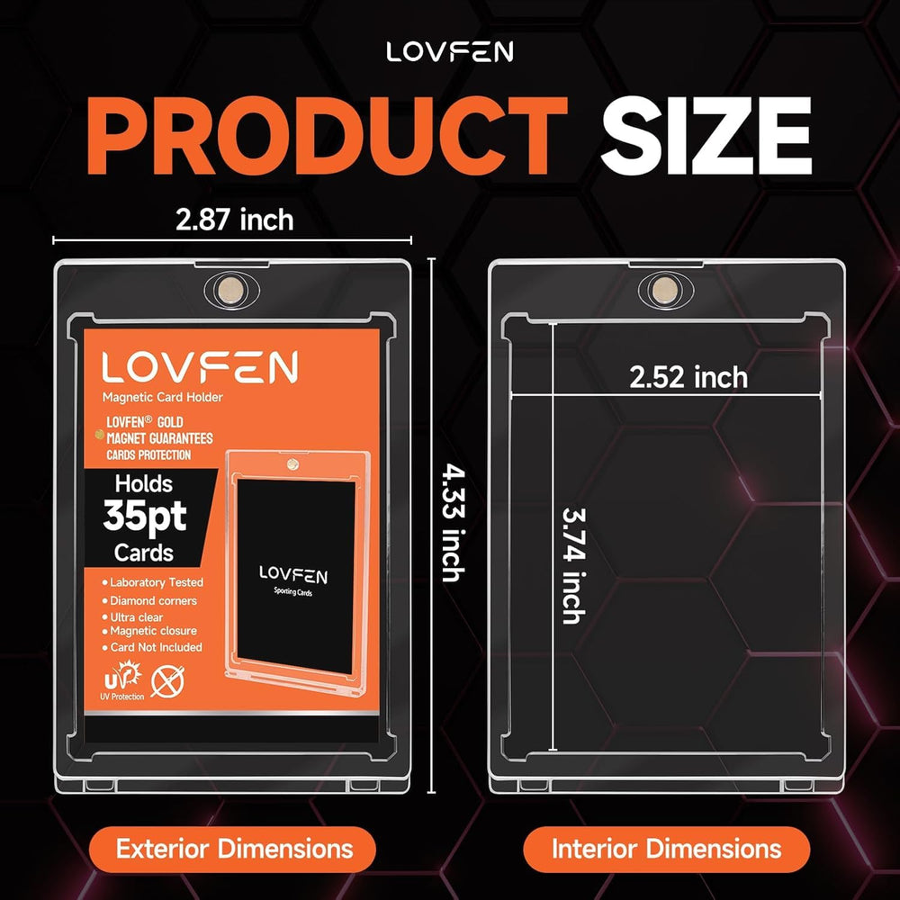 Lovfen two-piece magnetic closure keeps cards sealed and accessible.