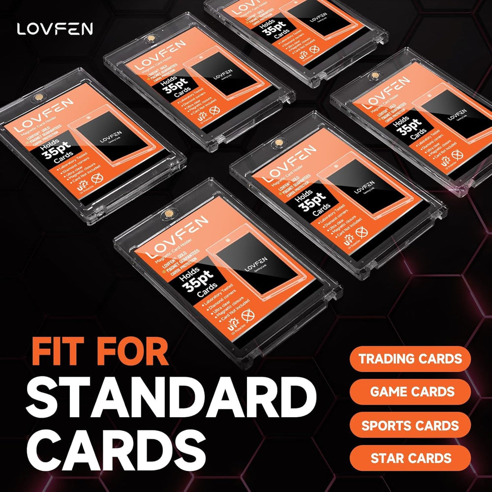 Lovfen 50-pack set of card protectors for bulk collections.
