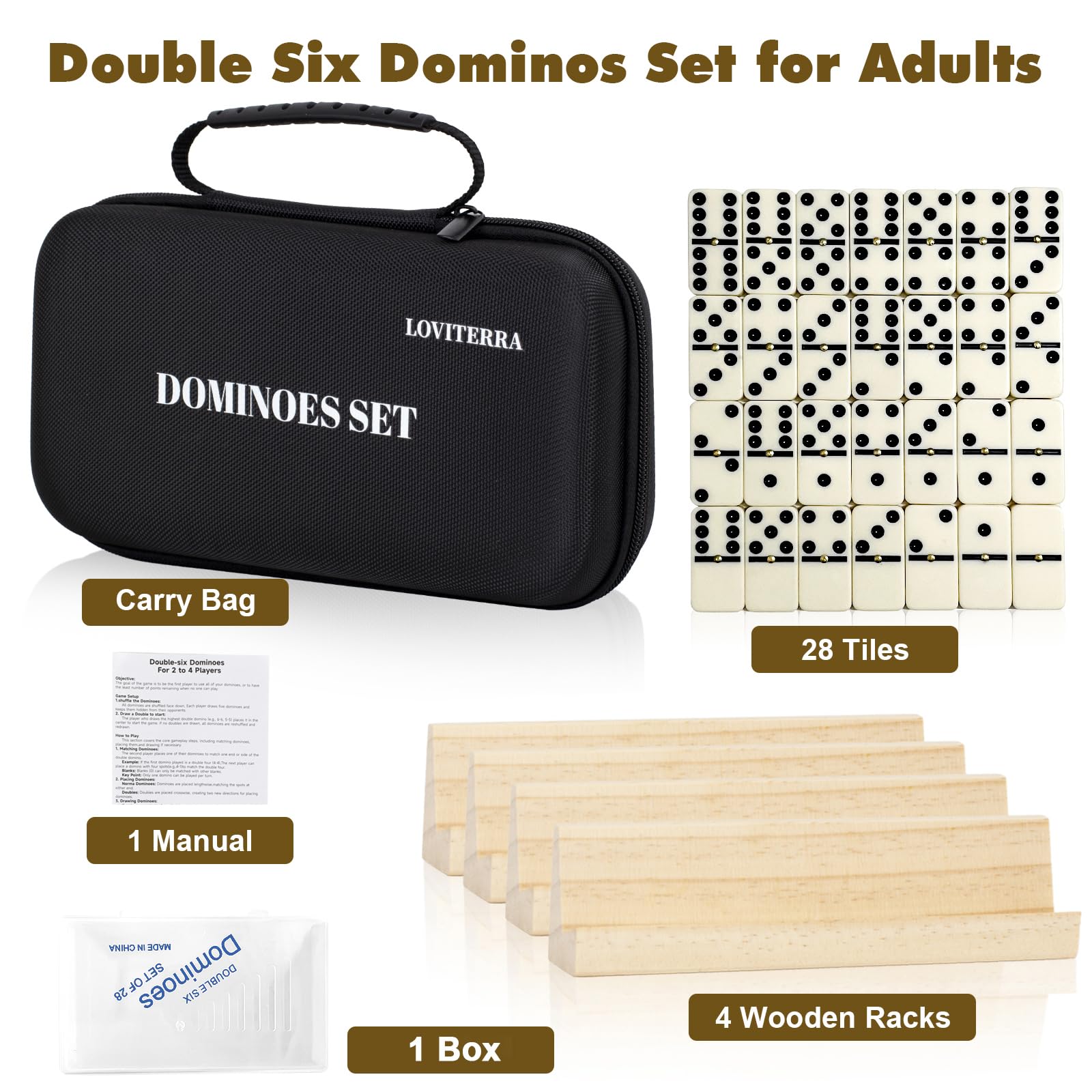 LOVITERRA domino gift set ideal for enthusiasts and casual players.