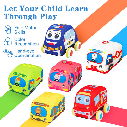 LOVKIZ red pull-back car compact for on-the-go play