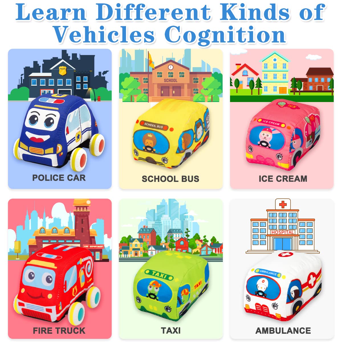 LOVKIZ soft ice cream vehicle with gentle textures for sensory play