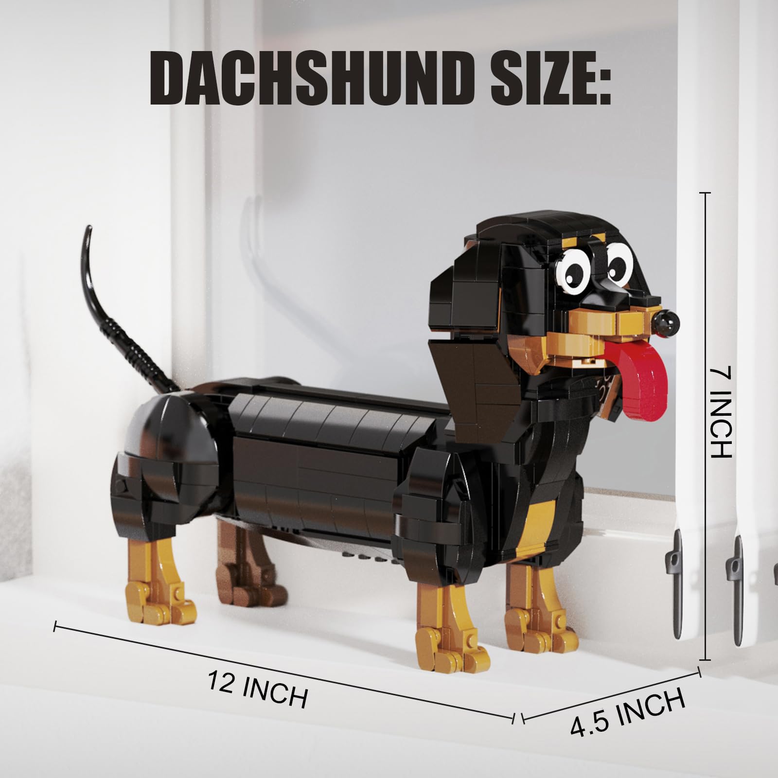 lovlaugh dachshund building blocks set packaging showcases gift-ready design