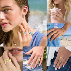 LOWNOUR adjustable open-band ring fits many finger sizes