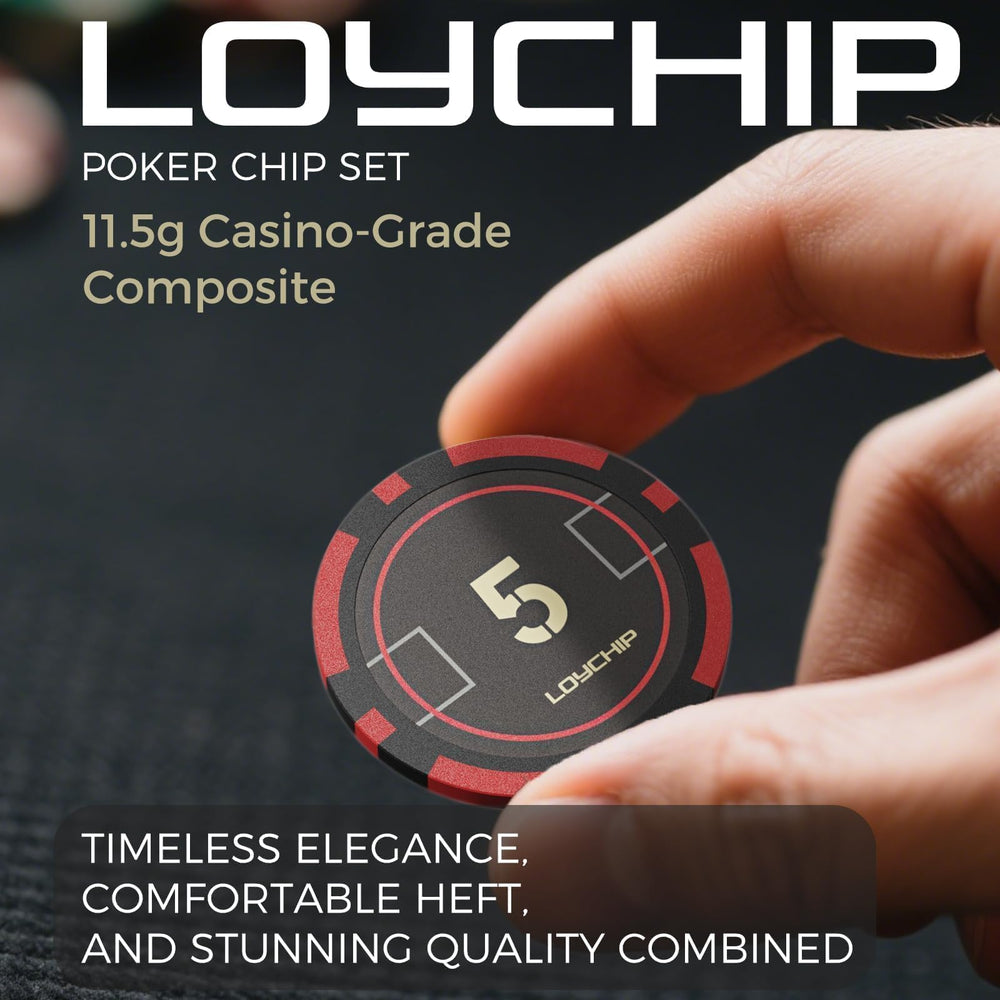 LOYCHIP aluminum carrying case safely protects chips and cards during travel.