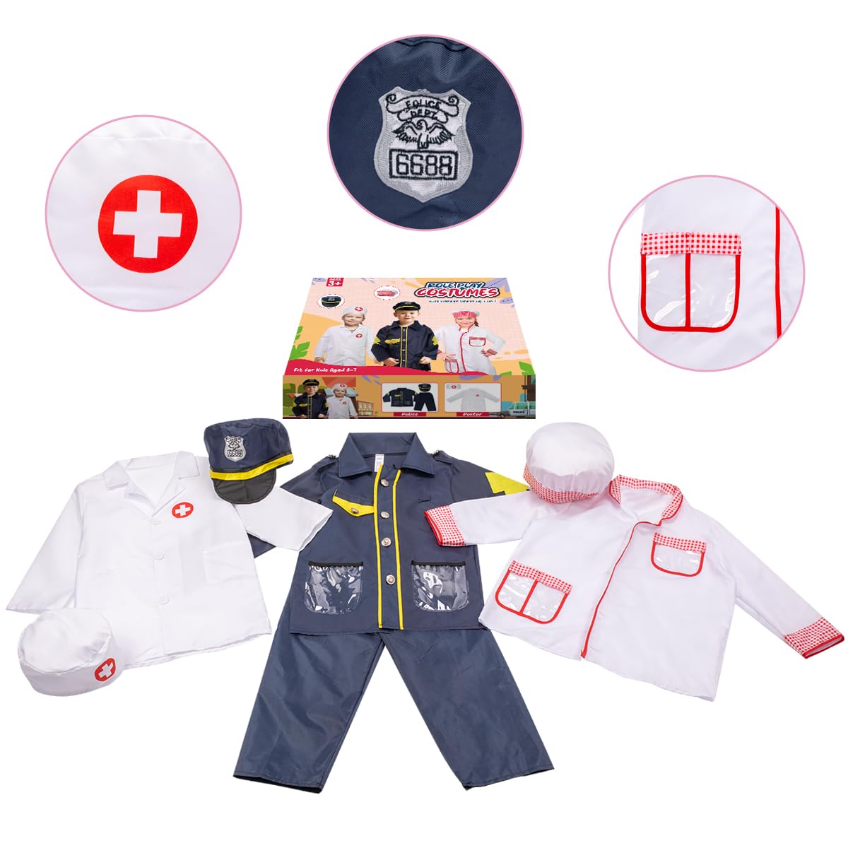 LOYO doctor hat for kids, keeps them in character during pretend clinical play.
