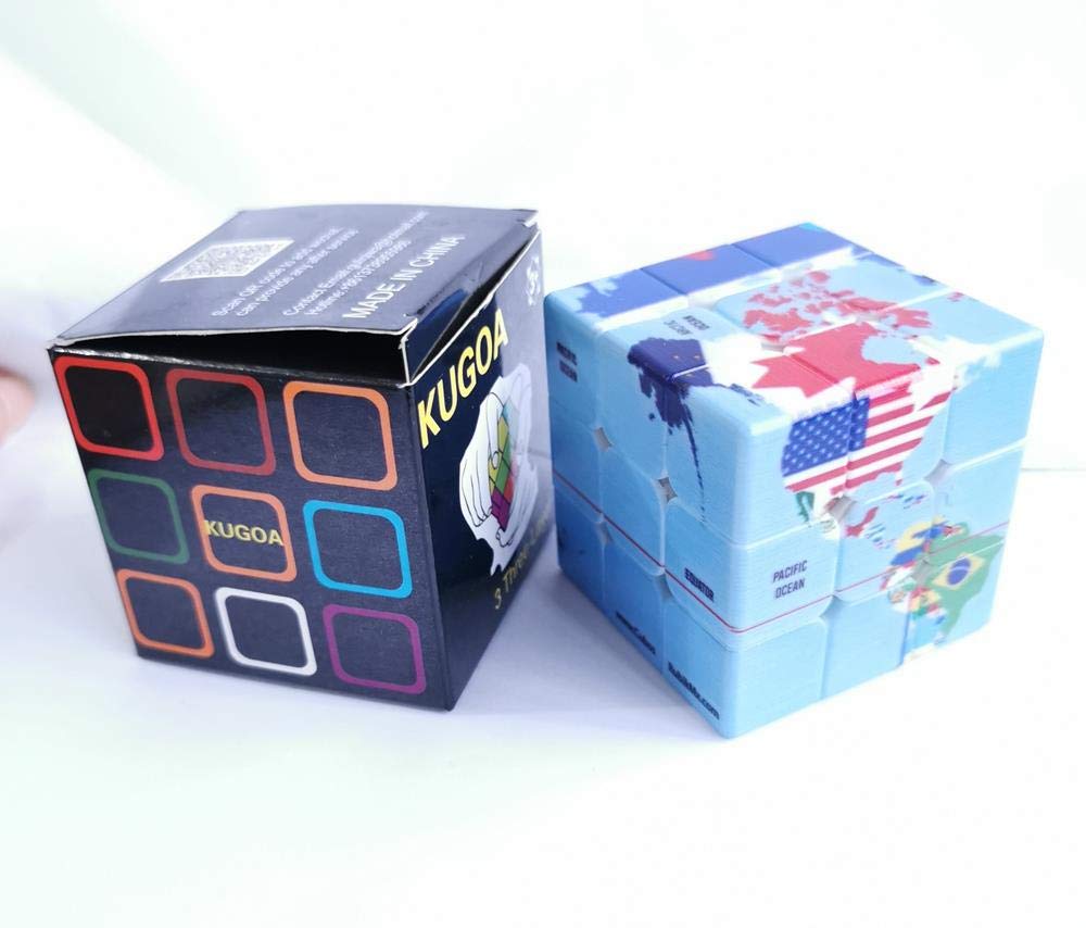 Loyoe speed cube world map detailed edge-cut ensures precise moves during play