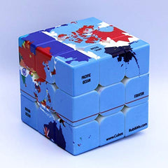 Loyoe speed cube world map smooth turn feel supports quick solving practice