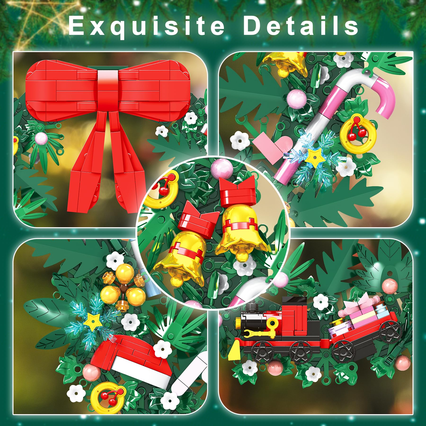 Loyratche ABS bricks fade-resistant colors enable lasting holiday scenes.