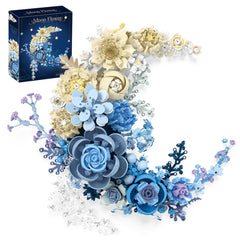 Loyratche blue moon flower bouquet with crescent design for elegant home decor.
