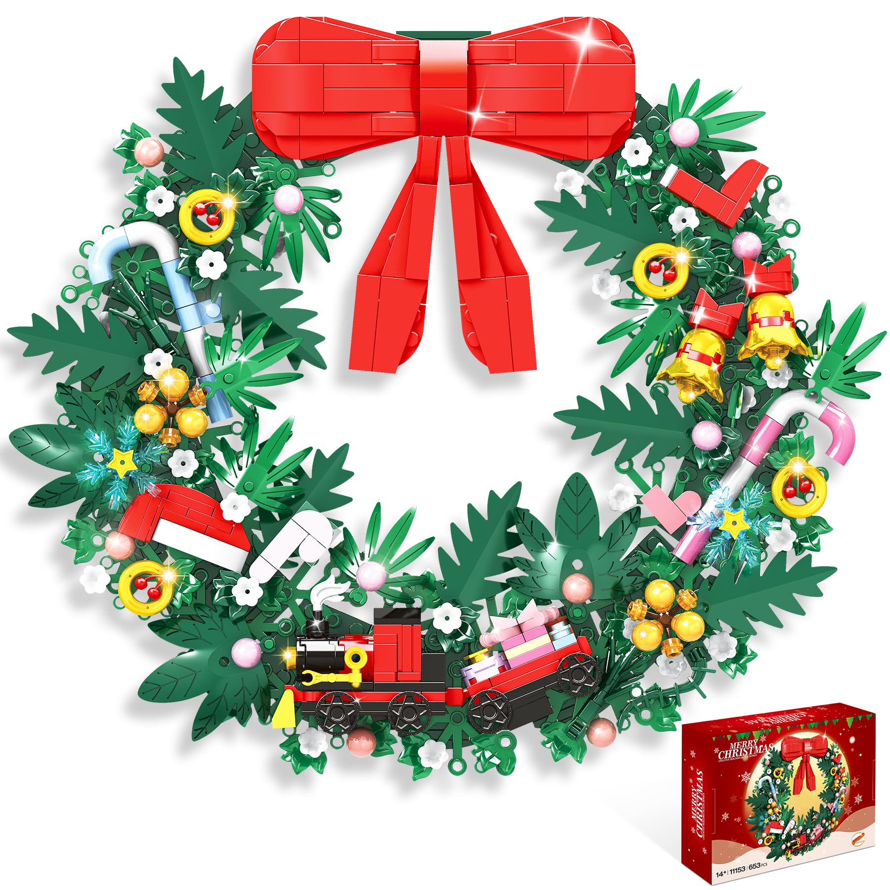 Loyratche Christmas Wreath Building Set assembly view for durable festive decor ideas.
