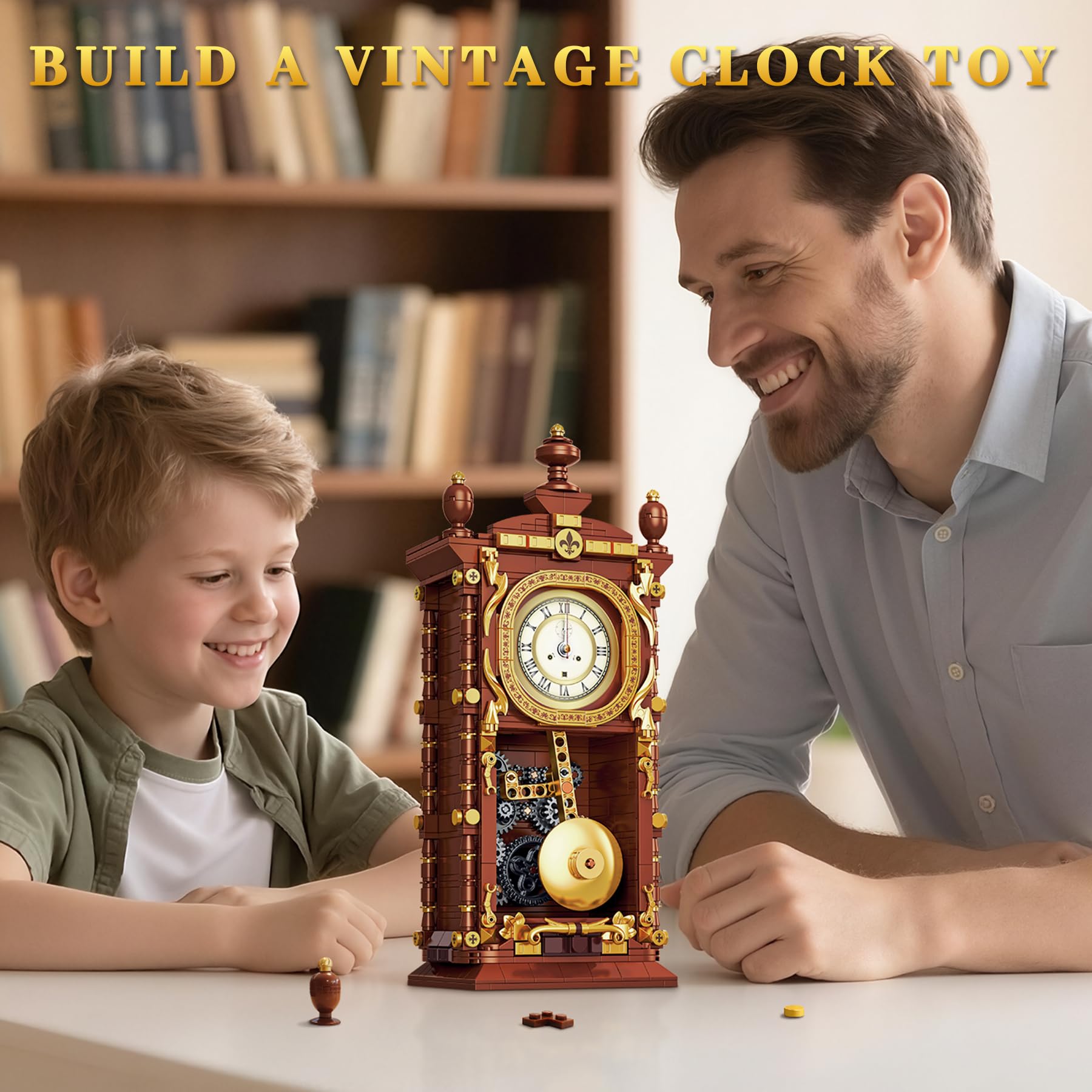 Loyratche Vintage Swing Clock pendulum action visible through the window