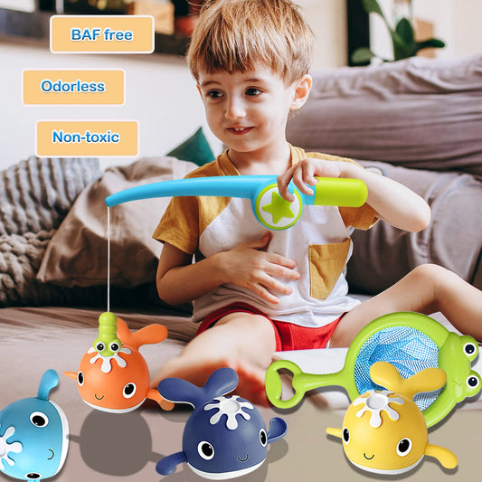 LOYUEGIYO rotating fishing pole — easy line adjustment for young anglers.