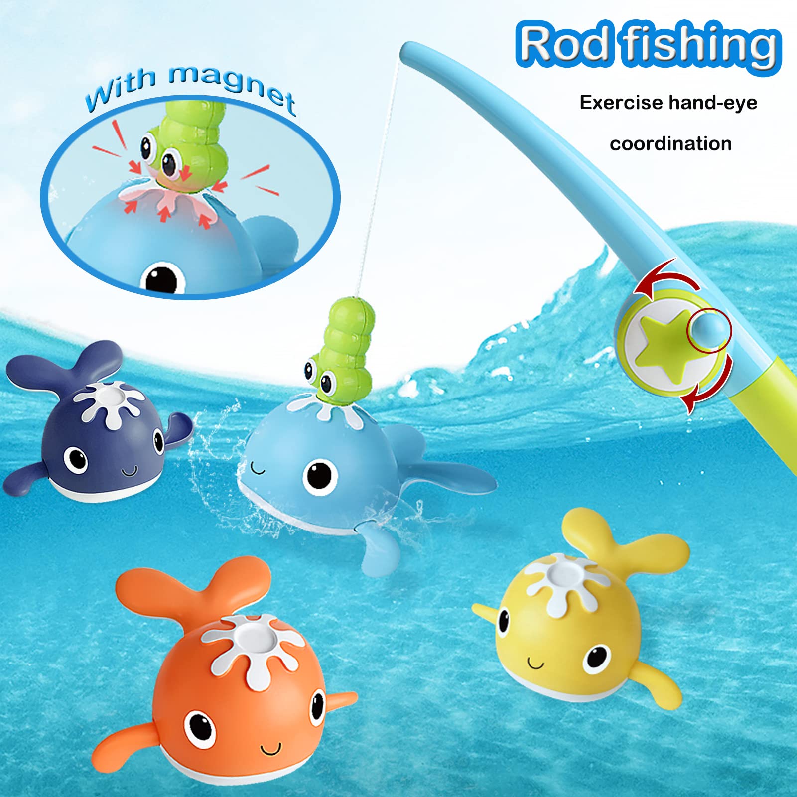 LOYUEGIYO safe ABS plastic construction — durable, kid-friendly bath toy.