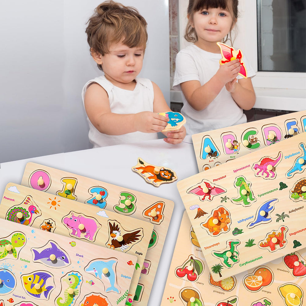 LOYUEGIYO number-shape peg puzzle aids counting and sorting