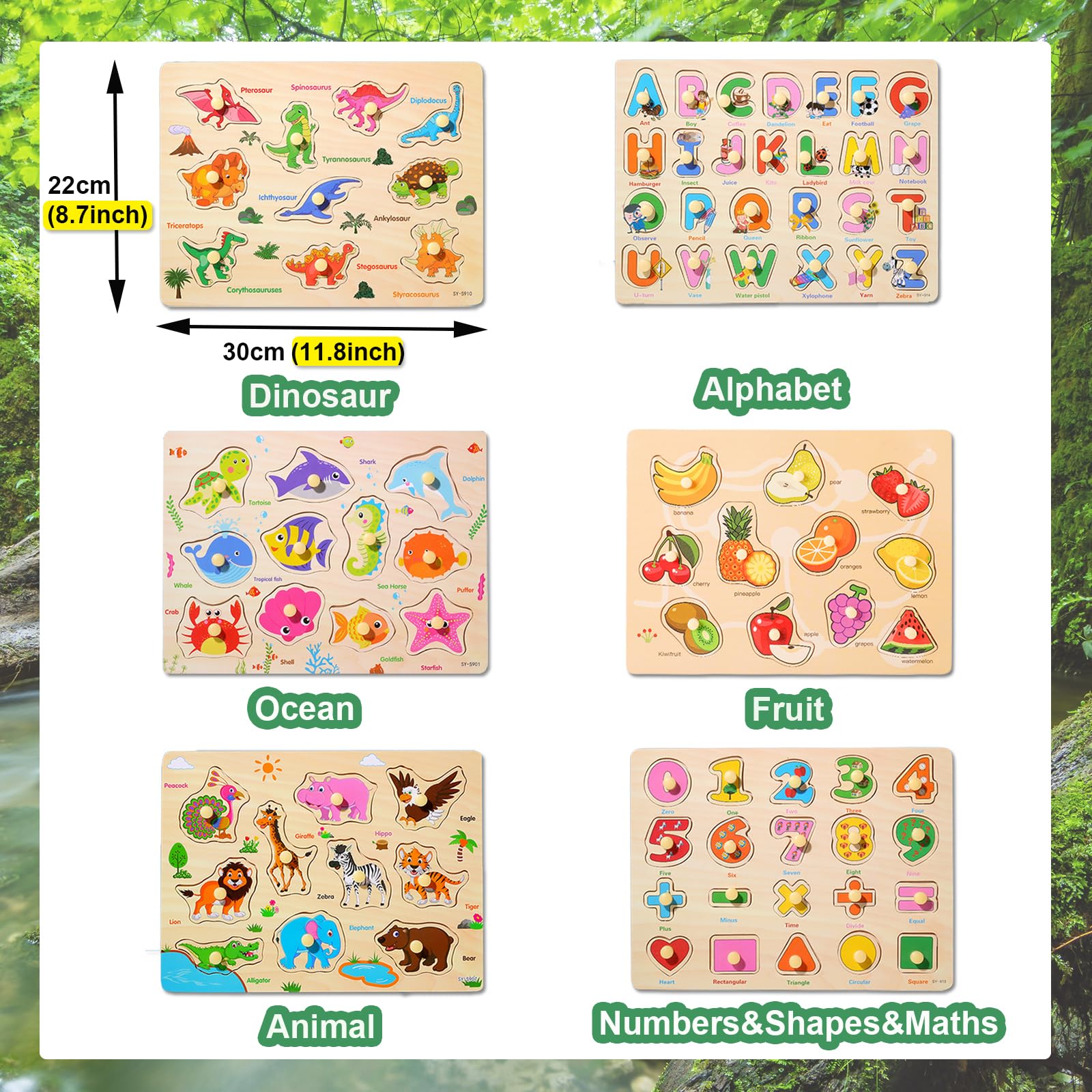LOYUEGIYO ocean peg puzzle helps pattern recognition during play