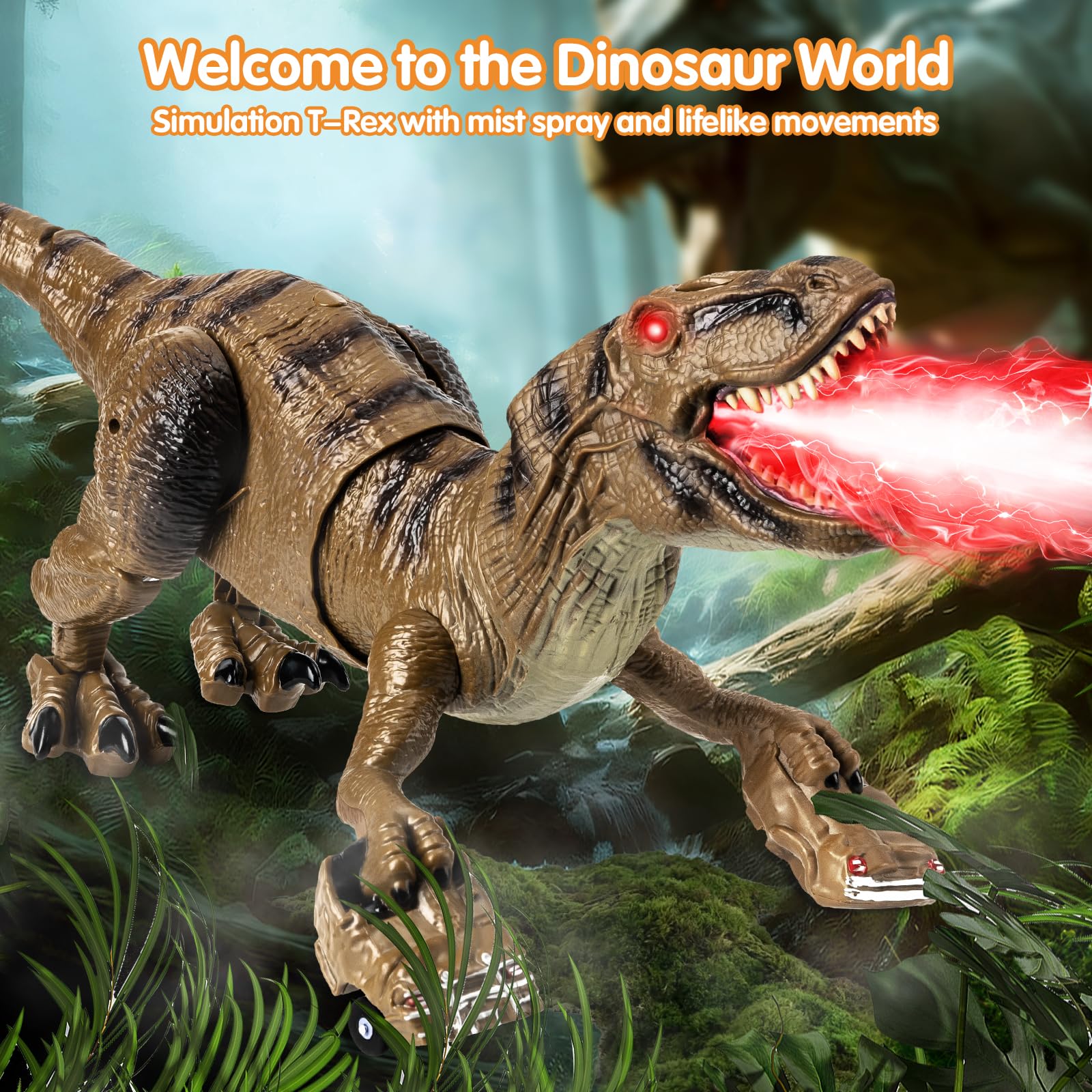 Lozadia LED-lit dinosaur showing vibrant lights during play