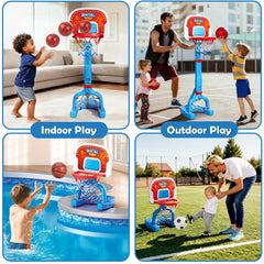 LPFG toddler basketball hoop net captures shots with easy cleanup after play