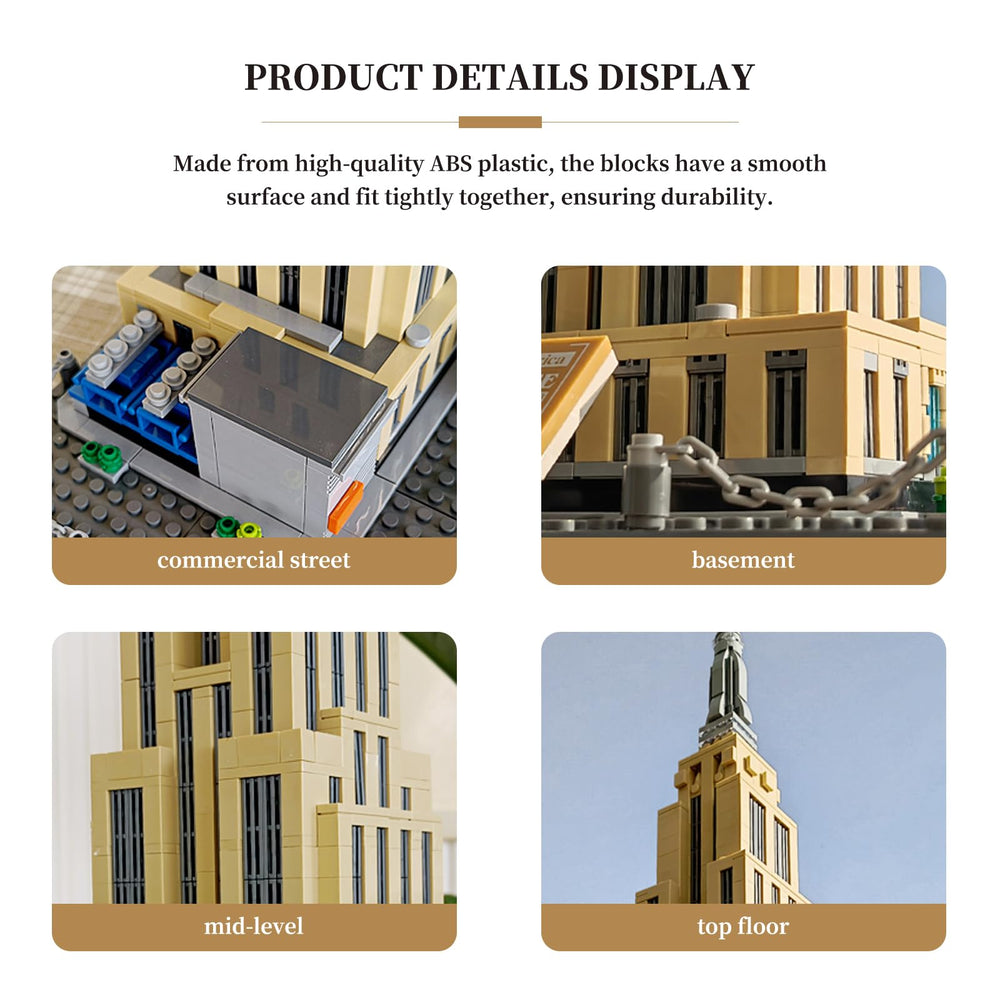 LQPFBSM Empire State model detailed spire for impressive display
