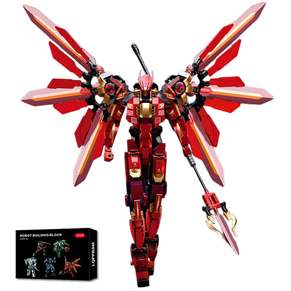 LQPFBSM red mecha wings, ideal for display-ready hero figure