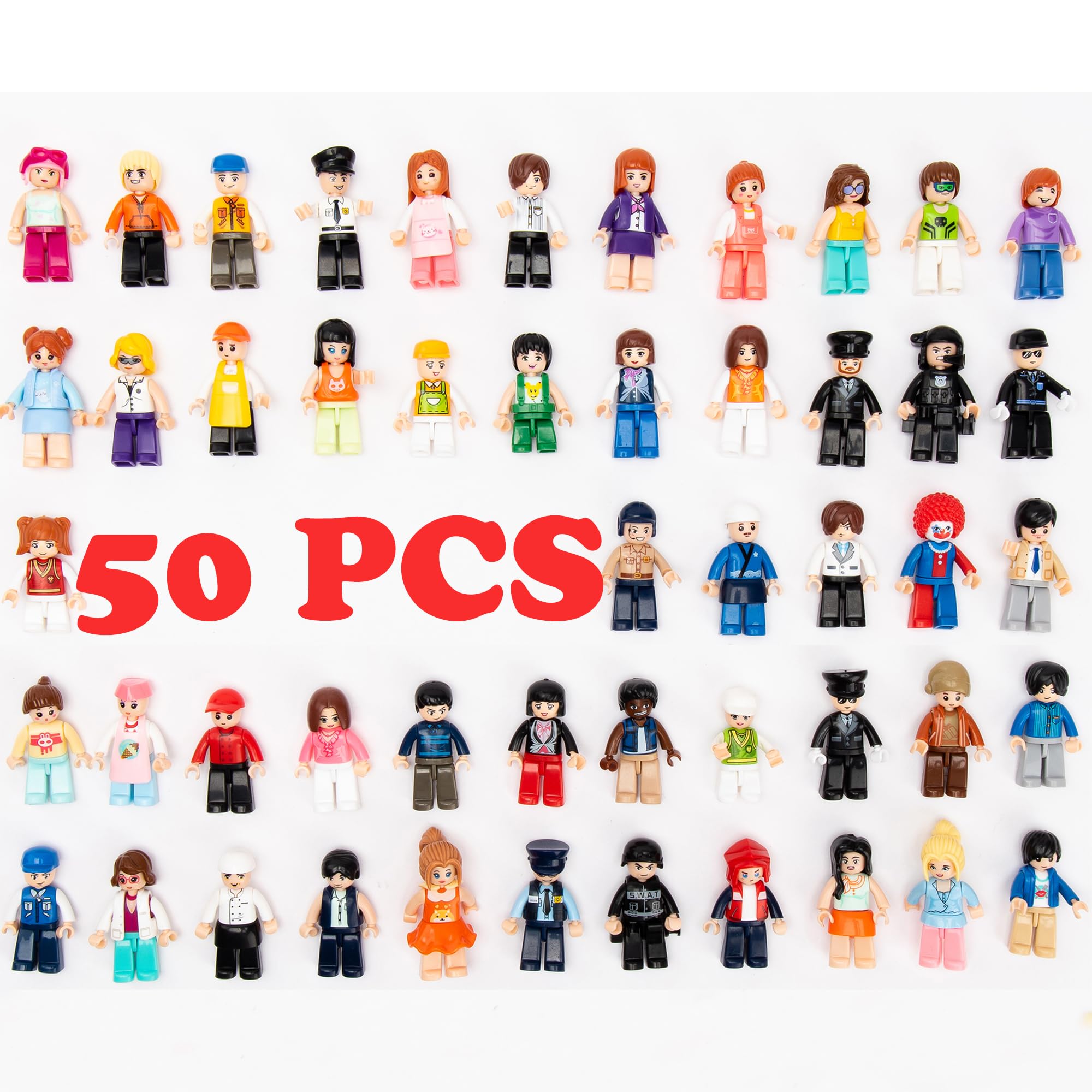 Lrdboeg 50 Pcs Minifigures adventurers spark creative world building.