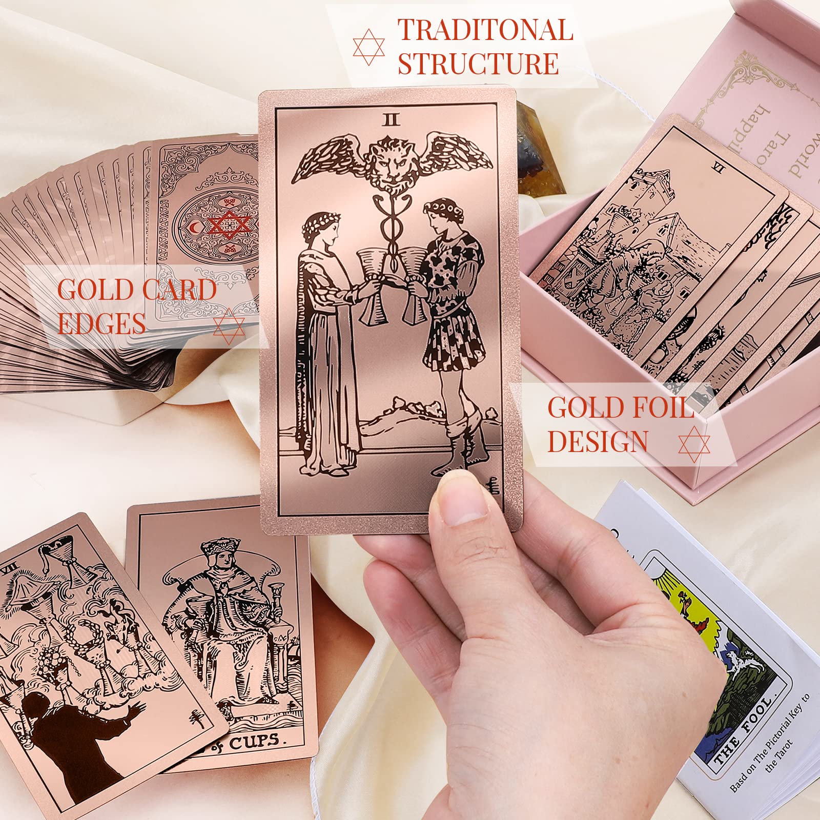 lrjrizzo gold foil tarot deck adds a premium touch for readings