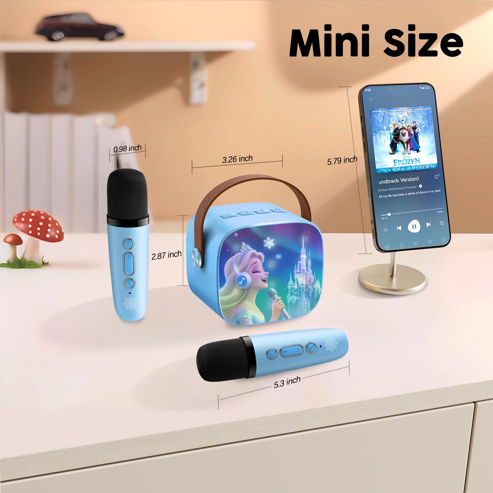 lrjrizzo karaoke toy battery lasts up to seven hours