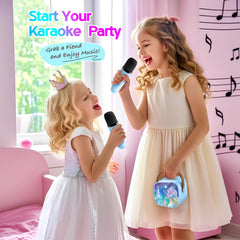 lrjrizzo karaoke device connects via Bluetooth to phones and tablets