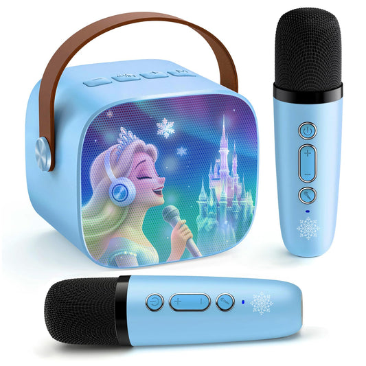lrjrizzo Kids Karaoke Machine in blue packaging designed for easy gifting