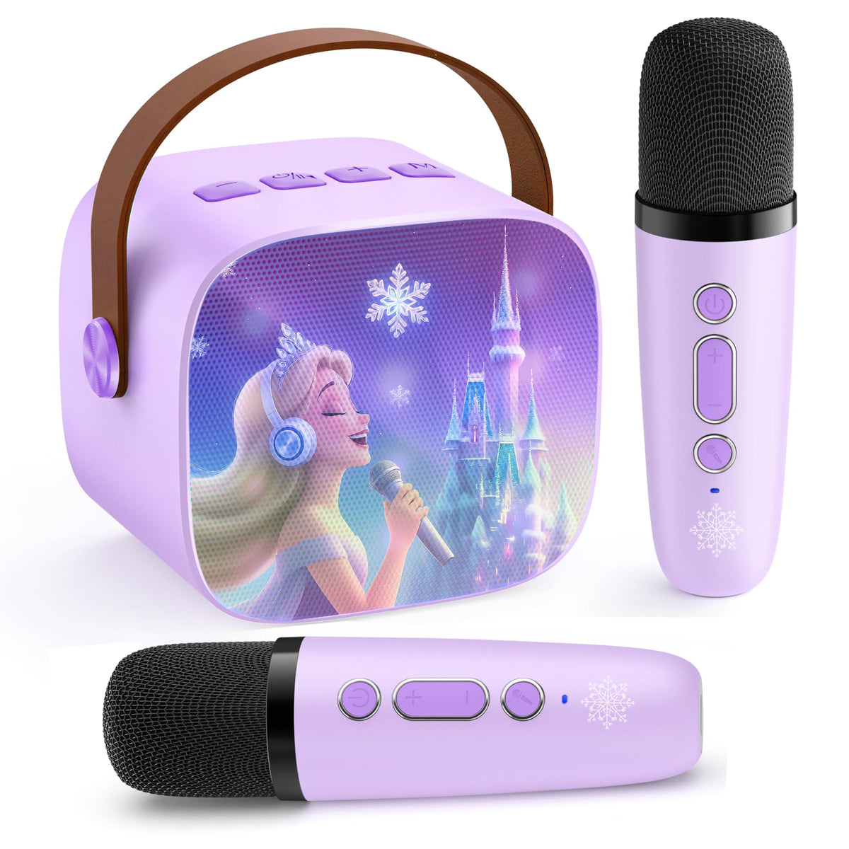 lrjrizzo kids karaoke machine purple front view ideal for portable sing-alongs