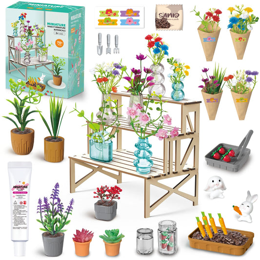 LSCLCIN Make It Miniature Botanicals Kit display stand for desk décor and mini arrangements.