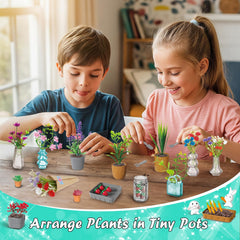 LSCLCIN miniature garden items including pots, vines, and tiny tools.