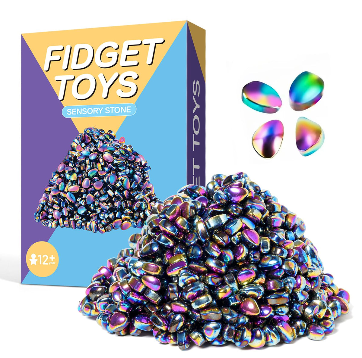 Lshfjnd Sensory Fidget Toys in a tin storage case for easy portability.