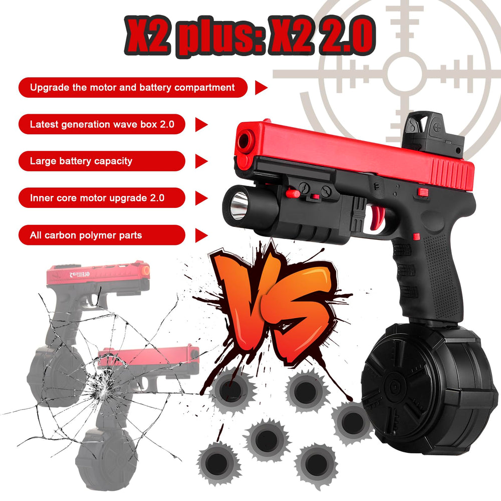 LsuBhef Gel Blaster X2 battery powering quick-fire action