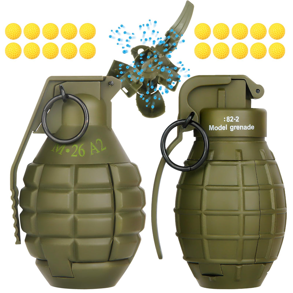 LsuBhef toy hand grenade front view shows durable nylon for outdoor play.