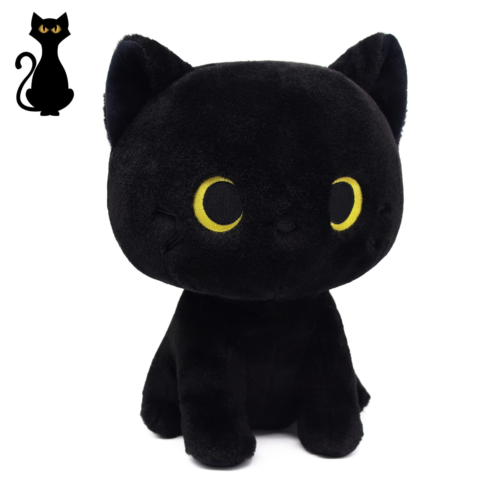 LSYDCARM black cat plush 8-inch cuddly toy for kids