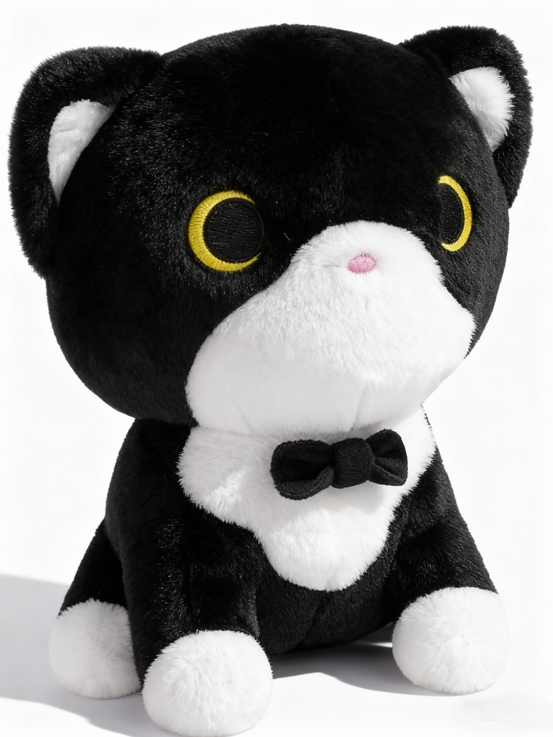 LSYDCARM tuxedo cat plush toy full view ready for cuddles and decor
