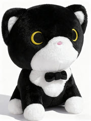 LSYDCARM tuxedo cat plush toy full view ready for cuddles and decor