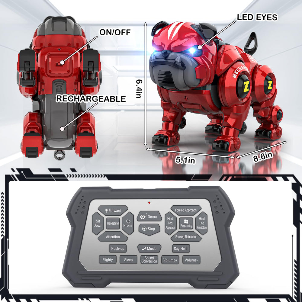 Lterfear Robot Dog dancing to music during remote playtime.