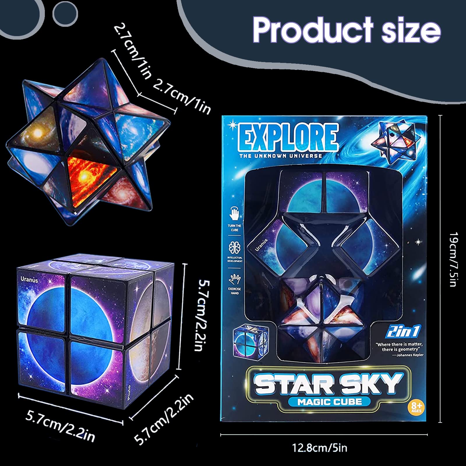 Luaxkpi Infinity Cube made of durable ABS material for lasting use.
