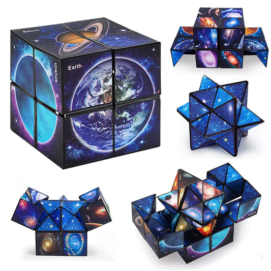 Luaxkpi Infinity Cube open shape for tactile focus and creative play.