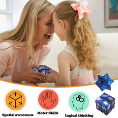 Luaxkpi Infinity Cube transformed into star shape for imaginative play.