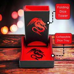 Luck Lab dice tower folding open with magnetic tray, quick setup for on-table gameplay.
