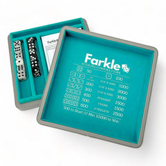 Luck Lab Farkle dice tray with embossed design for quiet, organized gameplay on the go.