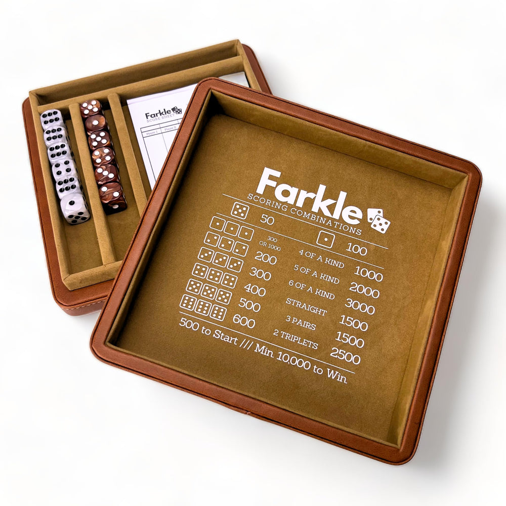 Luck Lab Farkle dice tray for organized, quiet rolling during family games.