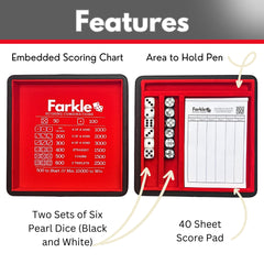 Luck Lab pen holder keeps pencils and markers handy during Farkle.