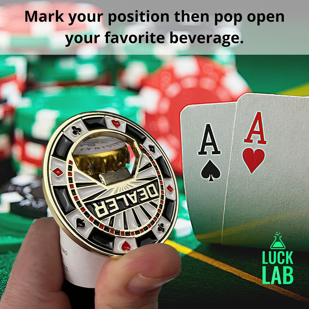 Luck Lab gold-plated poker buttons with durable finish